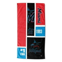 Miami Marlins MLB ColorBlock Personalizirani ručnik za plažu