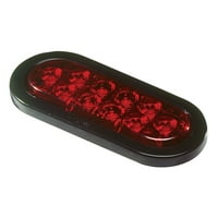 Inovativno osvjetljenje 260-4400-ovalno 6-inčno LED stražnje svjetlo kočionog svjetla s nosačem-Crvena leća