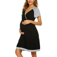 Ljetna odjeća za trudnice odjeća za trudnice haljina za trudnice nepravilnog oblika kratkih rukava s niskim strukom