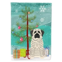 4141 veselo božićno drvce mastif Tigar Bijela zastava platno veličina kuće velika, višebojna