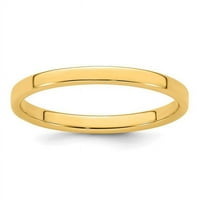Najfiniji zlatni ravni prsten od 14k žutog zlata, veličine 9,5