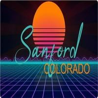 Sanford Colorado Vinyl Decal Stiker Retro Neon Design