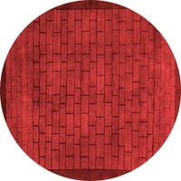 Moderne prostirke za sobe okruglog oblika u obliku apstraktnog uzorka crvene boje, 3' okrugle