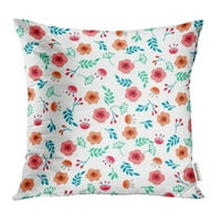 Šareni apstraktni proljetni cvjetovi mali cvjetni uzorak narančasta ljepota cvijet jastuka jastuka