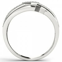1 10ct TW Diamond 10k Bijelo zlato složeno srce modni prsten