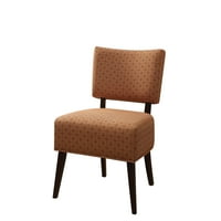 Udobna akcentna stolica bez ruku, narančasta Tkanina i espresso