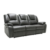40-inčni Moderni sivi kožni kauč
