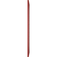 Ekena Millwork 15 W 49 H True Fit PVC Horizontalna slojeva uokvirena modernim stilom Fiksni nosači, vatra crvena
