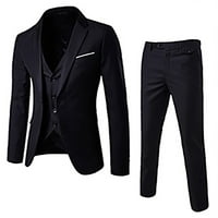 Muška pripijena jakna, jakna od odijela+ prsluk+ hlače od odijela, Jednoredna elegantna odijela, sako, prsluk,