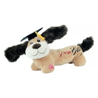 Način proslave diplomskog animiranog plišanog psa s lepršavim ušima-preplanulost