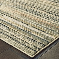 Moderni apstraktni tepih od Bjelokosti od Bjelokosti, 2' 8'