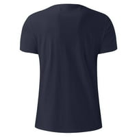 Majica za muškarce s okruglim vratom široke majice za vježbanje za muškarce teretana kratkih rukava muške majice