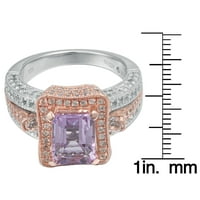 Prsten od srebra s ljubičastim ametistom 5. izbor - ružičasta