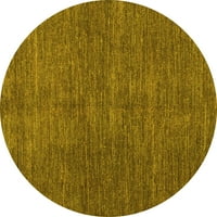 Tvrtka alt strojno pere okrugle apstraktne žute moderne unutarnje prostirke, okrugle 6 inča