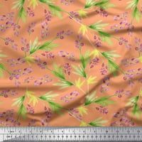 Jarde široka Georgette tkanina u akvarelu lišće i bobice