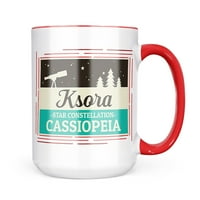 Neonska zvijezda zviježđa Kasiopeja-poklon u obliku šalice za ljubitelje kave i čaja