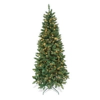 7 'unaprijed osvijetljeno Douglas jel božićno drvce s pojedinačnim svjetlima i stajanjem