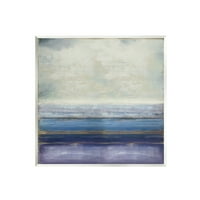 Stupell Industries mirni pejzažni oceanski pejzaž Sažetak teški oblaci Scena Slikanje Umjetnička umjetnost Umjetnički