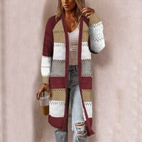 Ženski kardigan s dugim rukavima, udobnim stilskim krojenim ležernim dugim džemperima, vrhovima