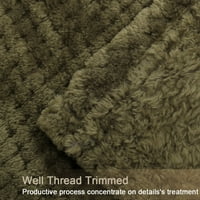 Jedinstvene ponude poliesterske tkane mrežice plišane pokrivača tamnozelena puna-70 78