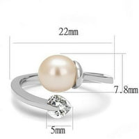 Srebrni ženski prsten anillo para mujer y ninos unise djeca 316L prsten od nehrđajućeg čelika sa sintetičkim biserom
