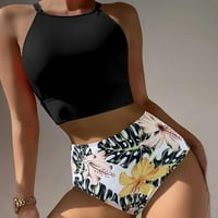 Ženski dvodijelni set odjeće za plažu s prorezom na naramenice seksi kroj ženski mekani atraktivni kupaći kostim