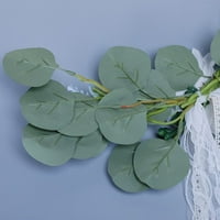 Vjenčani buket za ukrašavanje naslona stolice od satenske vrpce, umjetni cvijet eukaliptusa