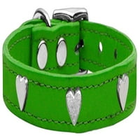 Ogrlica za pse u obliku srca, smaragdno zelena, smaragdno zelena