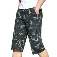 Ljetne kratke hlače za izgradnju tijela s džepovima za dječake, casual muške fitness hlače s printom, mornarsko