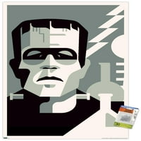 Frankenstein-grafički zidni poster s gumbima, 22.375 34
