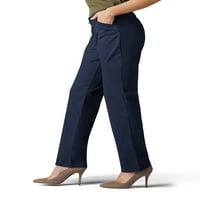 Ženske rastezljive hlače s ravnim nogavicama otpornim na bore
