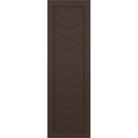 Ekena Millwork 12 W 60 H True Fit PVC s jednom pločom Chevron Moderni stil Fiksni nosač, Raisin Brown