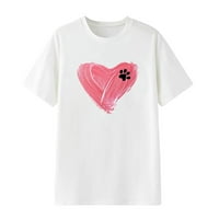 Ženske majice s natpisom Sretan Dan zaljubljenih prevelika majica kratkih rukava s printom slova slatka grafička