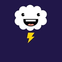 Jedan Happy Cloud Juniors Purple Graphic Tee - Dizajn ljudi M