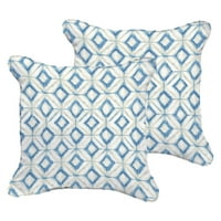 Pleteni jastuk za unutarnju i vanjsku upotrebu-pločice za pločice-set od 2 jastuka