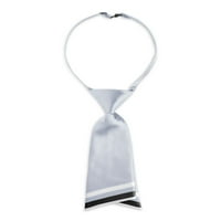 Prethodno vezani bowtie za žene ujednačene kravate podesivi remen prugasti srebrno siva jedna veličina
