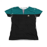 Majica u tirkiznoj boji iz znanstveno-fantastične serije Star Trek putnik za juniore s printom na 2 strane