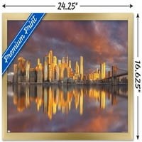 Gradski pejzaži-Njujork, Njujorški horizont u zoru zidni plakat, 14.725 22.375