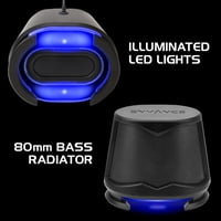 Zvučnici s plavim LED pozadinskim osvjetljenjem, vrhunski zvuk od 10 vata, žičana veza
