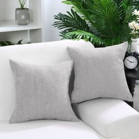 Jedinstvene ponude Corduroy Dekorativni jastučni jastuci pokriva svijetlo sivo 20 20