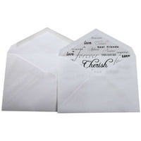 Kompleti papirnatih omotnica za vjenčanje, 8 komada, bijeli s natpisom a na podstavi, 100 pakiranja
