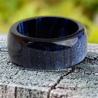 juehao prstenovi iridescentno plavi jednostavni prstenovi s raznobojnim oblacima ženski prstenovi s akrilnim vrpcama