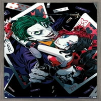 Stripovi-Anime Harlee Kvinn-uokvireni poster s Jokerovim zagrljajem