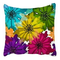 Cvjetna opruga živopisna šarena cvijeća jastuk jastuk poklopac jastuk zaštitnik jastuka dvije strane za kauč krevet