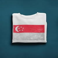 Muška majica sa zastavom Singapura na pozadini - slika iz AUD-a, Muška Veličina 3 AED-a