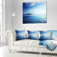 Dizajnerski jastuk s plavim Karibima i savršenim plavim nebom - morski krajolik-18.18