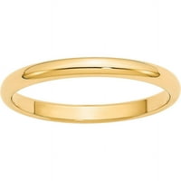 Polukružni prsten od žutog zlata od 8,5 karata