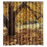 Žuti javorov list staro drvo zavjesa za tuširanje od vodootporne poliesterske tkanine veličina zavjese za tuširanje