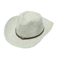 Kaubojski šešir za odrasle u ljetnim modnim sunčanim slamnatim kapama za plažu Casual kaubojski šešir