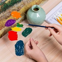 Paleta akrilnih boja, prozirna paleta dizajna ovalnog i pravokutnog oblika za dječjeg umjetnika, akvarelno slikanje,